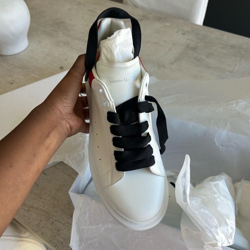 Alexander McQueen White and Black Sneakers